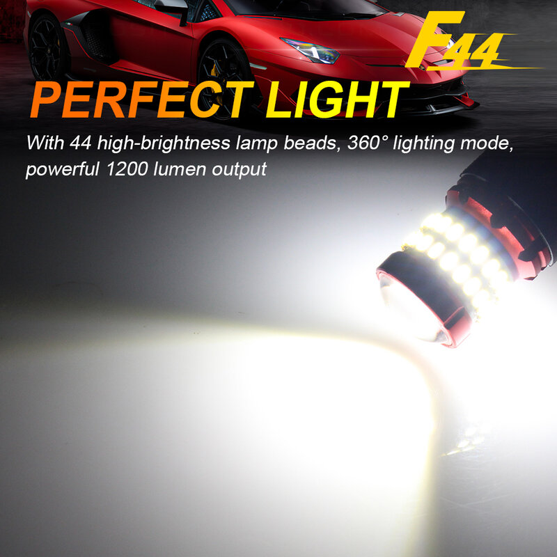 2Pcs 1157 P21W/4W BAZ15D LED Car Reverse Brake Light Canbus P21W/5W BAY15D BAW15D PR21W/5W LED Daytime Running Lamp Super Bright