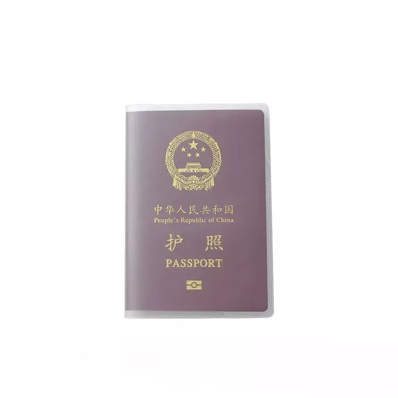 Clear Frosted Passport Holder Case Travel PVC Waterproof Passport  Cover ID Business Credit Card Cover Pouch Case Protective Bag
