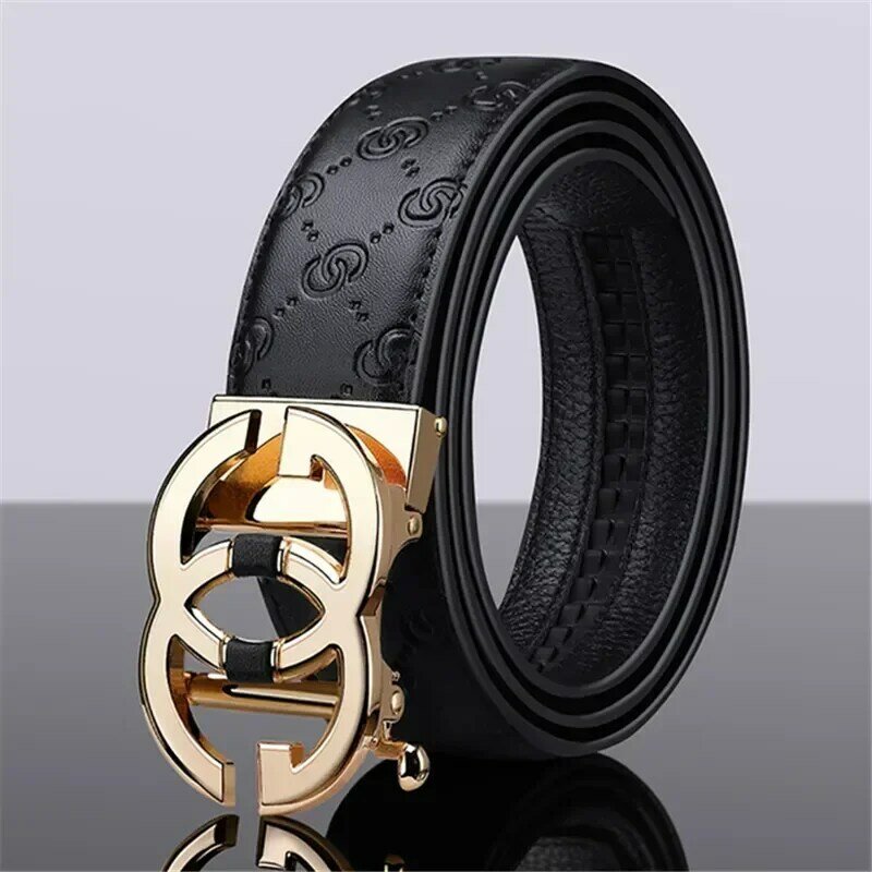 New Luxury Business Men's Belt Casual Fashion Designer Brand 2024 Automatic Metal Buckle Daily Wear Jeans Men's and Women's Belt