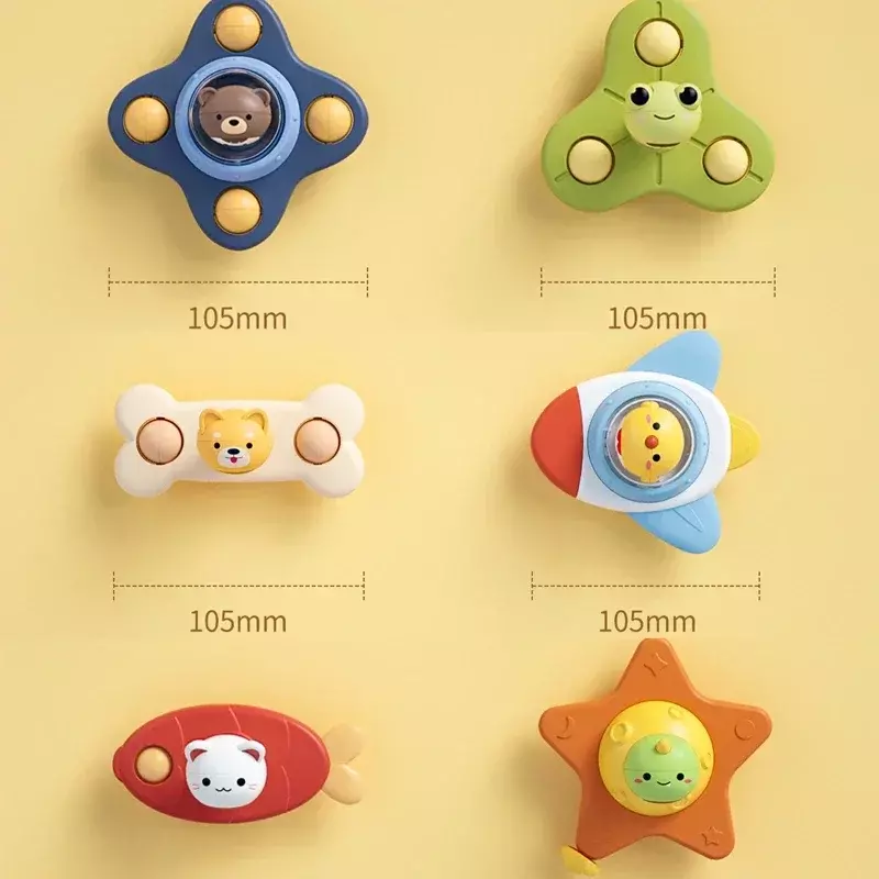Zabawki do kąpieli dla niemowląt Montessori dla chłopców dzieci kąpiąca się przyssawka zabawka dla dzieci zabawna dziecięca obrotowa gryzak grzechotka