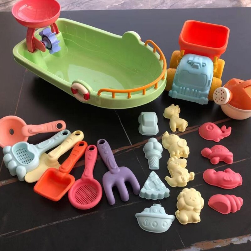砂型夏のおもちゃ小さな子供屋外旅行砂の城型おもちゃのボート