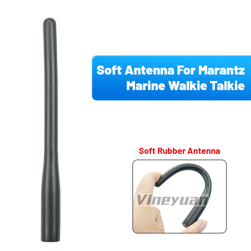 Antena de goma suave VHF para walkie-talkie marino, estándar, HORIZON HX270S, HX280S, HX290, HX380, HX370S, HX400IS, HX370SAS