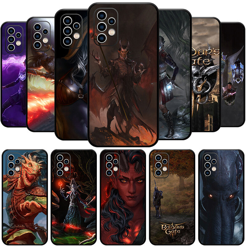 Caixa do telefone da porta III de Baldur para SAMSUNG, fãs Astarion Shadowheart BG3, galáxia A54, 53, 52, 51, F52, A71, Note20, ultra S23, M30, M21