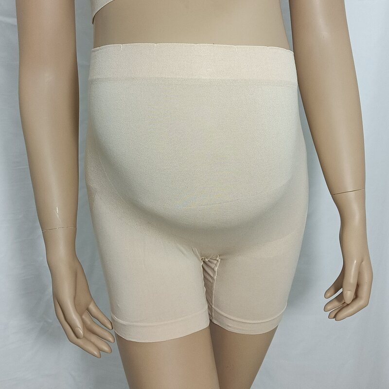 Maternity Seamless Over Bump shorts Belly Support Pregnancy Shapewear Shorts Women's Soft  Mid-Thigh Underwear Bottoming
