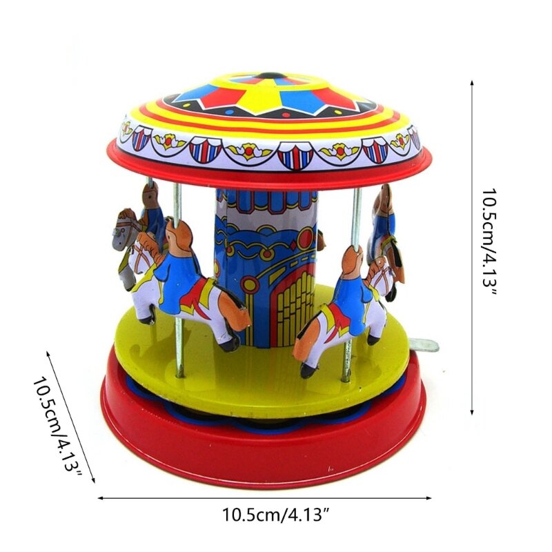 Figurine carrousel table, décorations Vintage, ornement collection, jouet en étain fait à main, cadeau pour adultes