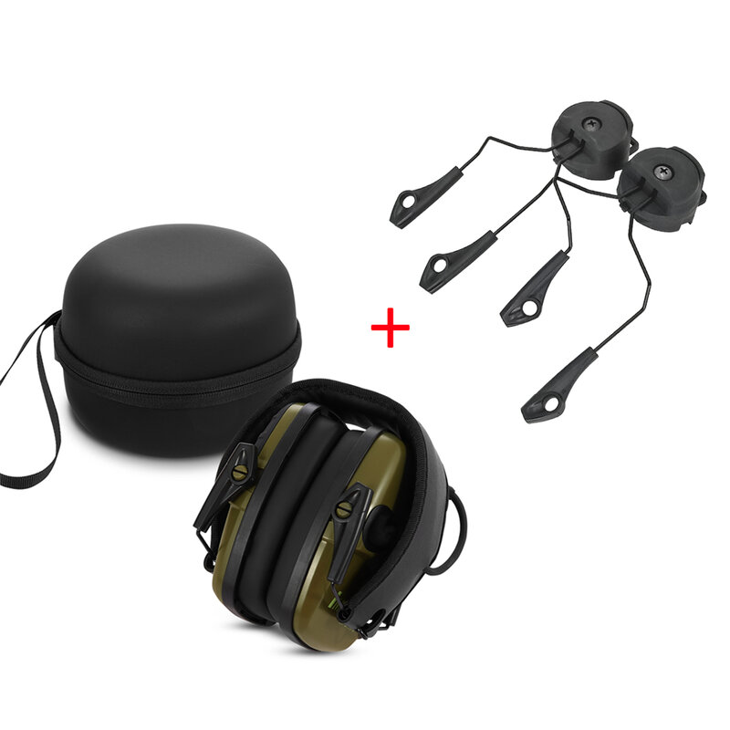Taktyczne słuchawki strzelanie zestaw słuchawkowy redukcja szumów do polowania można kupić z akcesoriami, takimi jak Adapter do kasku ARC