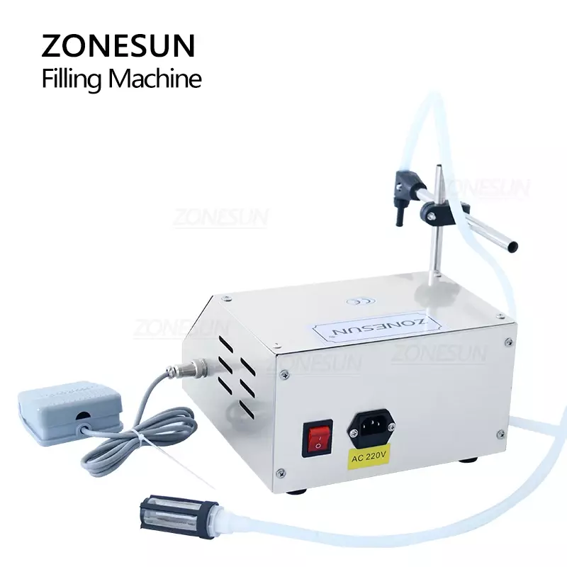 ZONESUN Liquid Filling Machine ดิจิตอลควบคุมน้ำเครื่องดื่มน้ำหอมน้ำนมขนาดเล็กขวดปั๊มไดอะแฟรมบรรจุ ZS-GFK160