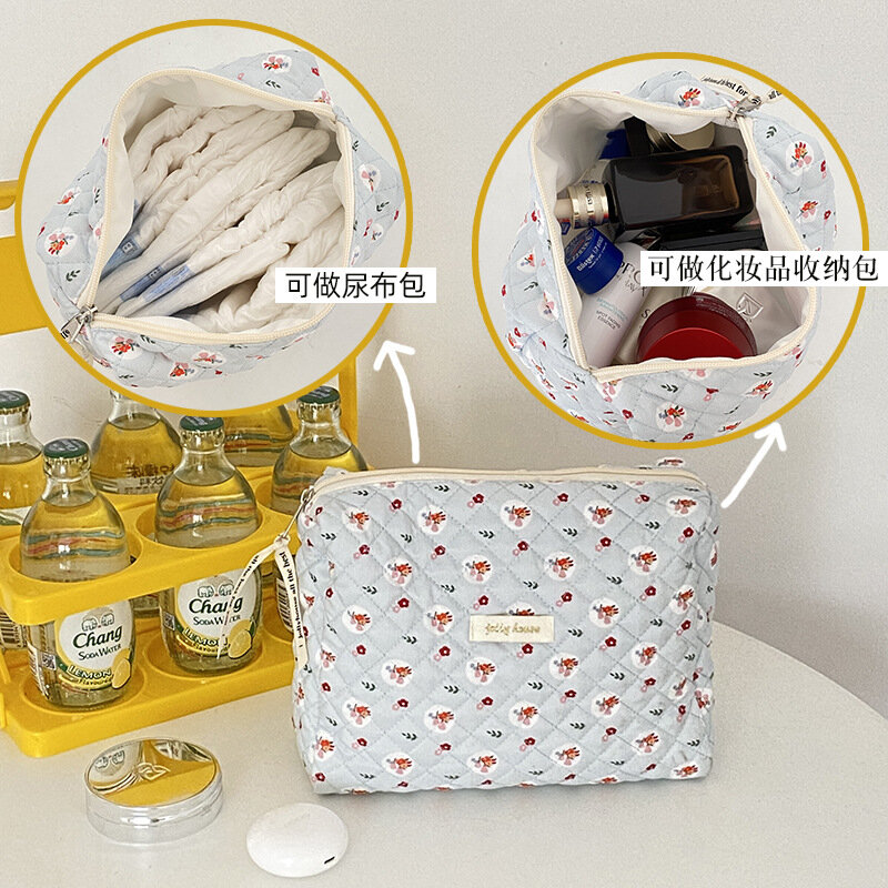 여성용 만화 기저귀 가방, 사랑스러운 동물 토끼 체리 유아 기저귀, 정리함 여행 휴대용 아기 용품 보관 가방, 1 PC