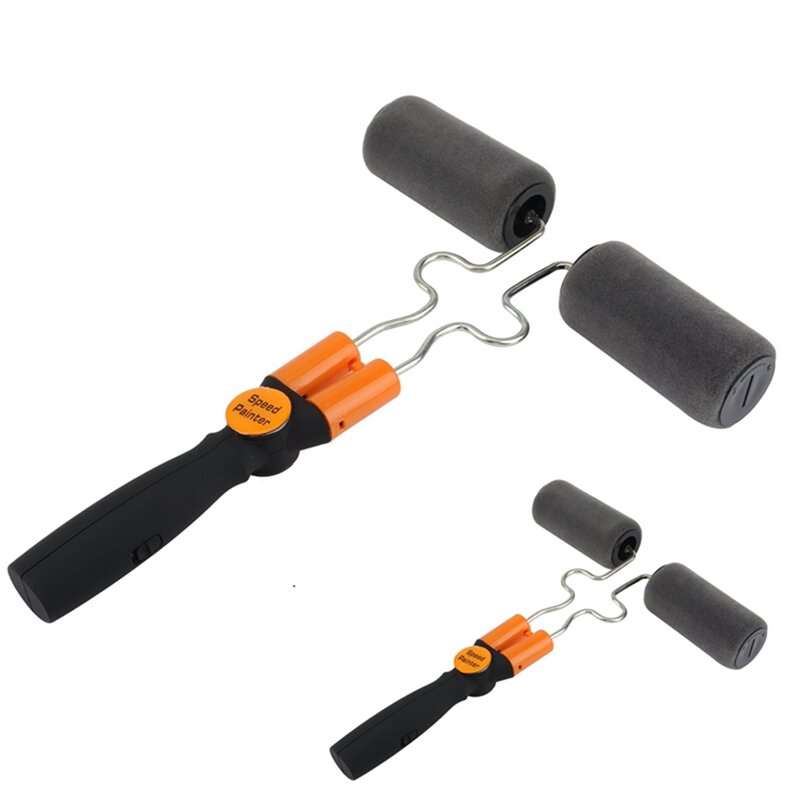 2PCS Paint Roller Brush Set New Double Headed Telescopic Rod Home Decoration Wall DIY Creative Painting Roller Brush Easy To Use