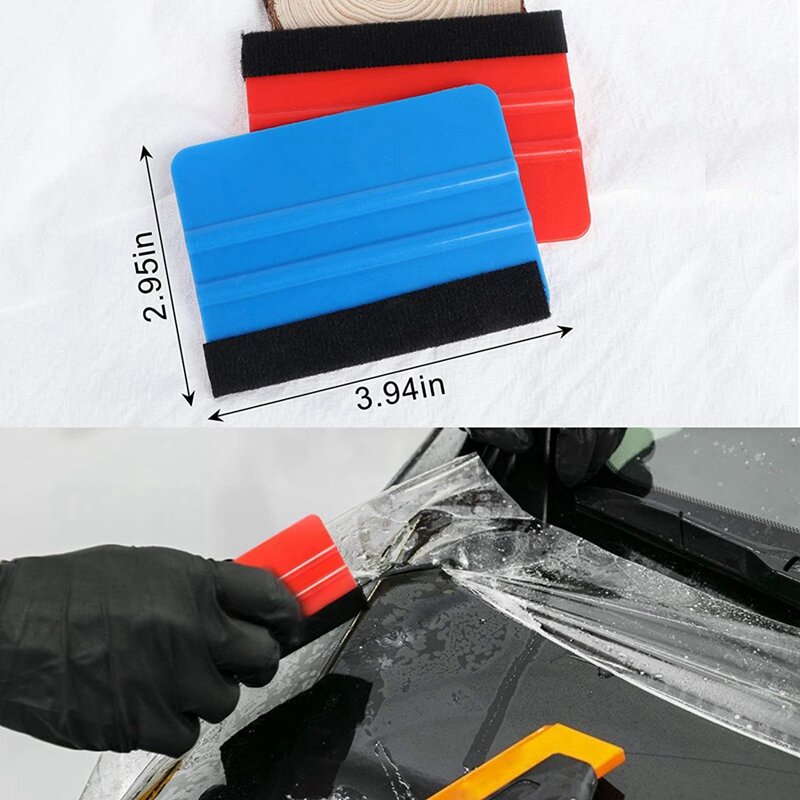15-Piece Set Of Double-Sided Scraper Sealing Scraper Film Tool Set Kit With Roller Hard Scraper Tape Measure Knife Set