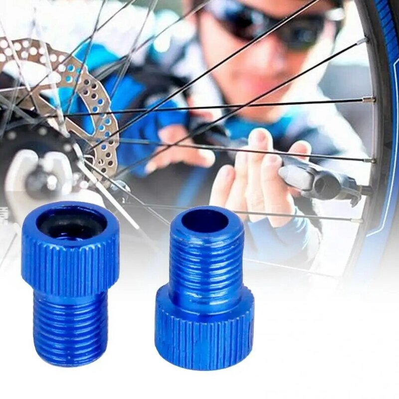 Válvulas de bicicleta 2 pçs adaptador de válvula de bicicleta sv para av fácil de usar sólido dourado ciclismo válvula adaptador para acessórios ciclismo