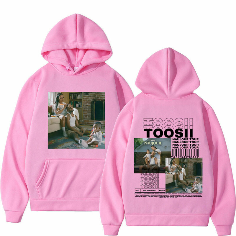 Двусторонняя Толстовка Rapper Toosii с принтом музыкального альбома, мужские и женские толстовки с капюшоном в стиле Харадзюку, модные повседневные свободные пуловеры