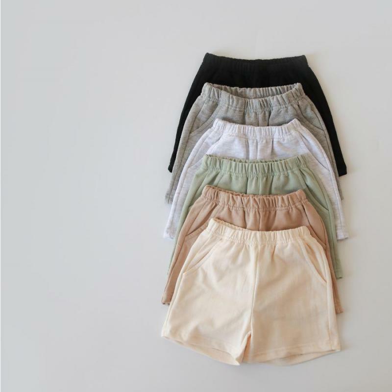 Pantalones cortos de algodón para bebé, Shorts informales de color liso, ropa infantil, novedad de verano, 2023
