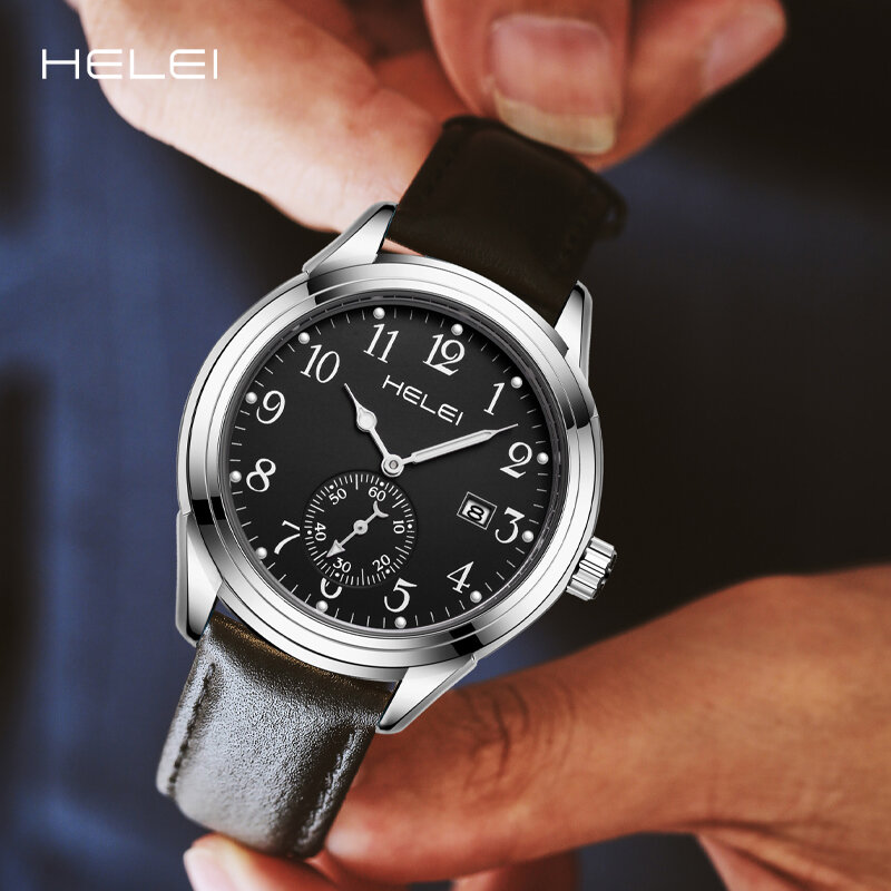 HELEI2024 relojes de cuarzo multifunción para hombre, modelos populares, estilo de personalidad, serie jazz