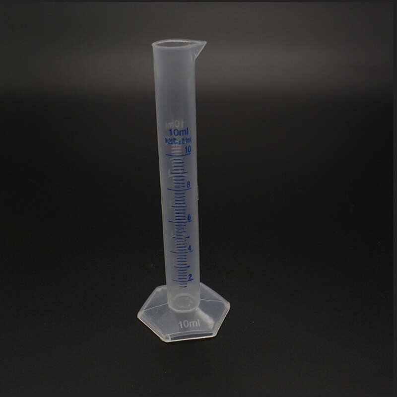 Cilindro di misurazione in plastica Test di laboratorio tubo liquido di prova graduato nuovo