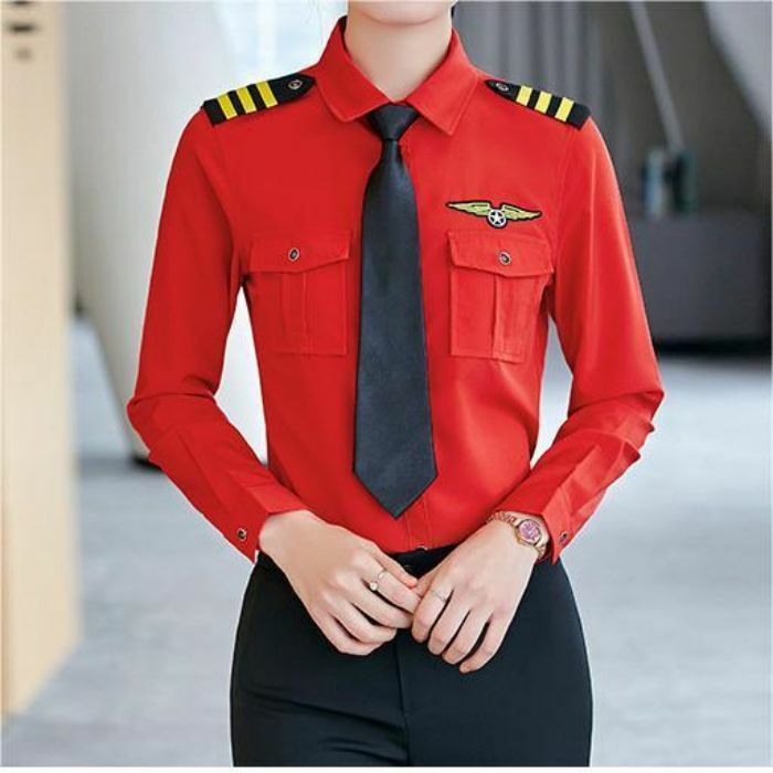 Ropa profesional para hombres y mujeres, camisas de piloto, uniforme de Asistente de vuelo, ropa de trabajo de protección de seguridad de imagen de Hotel