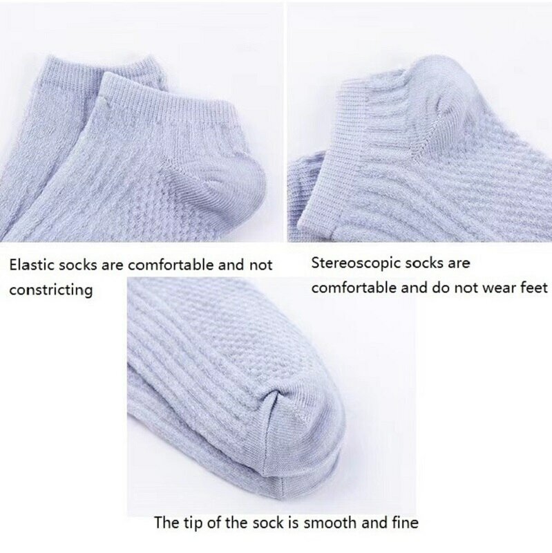 5 Pairs Ultra-thin Woman Socks Breathable Invisible Anti Friction Ankle Socks Cute Kawaii Stripes Sock for Lady Girls