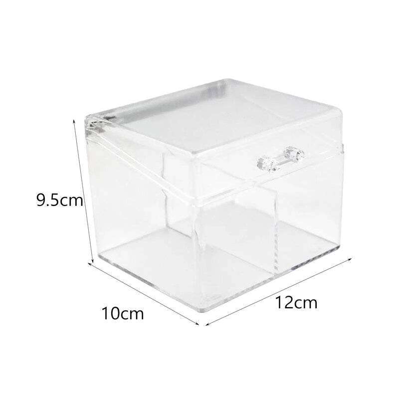Photo Card Storage Box Clear Multifunctional Desk Storage Box for Small Items Trading Cards Sports Cards Crafts Photocard