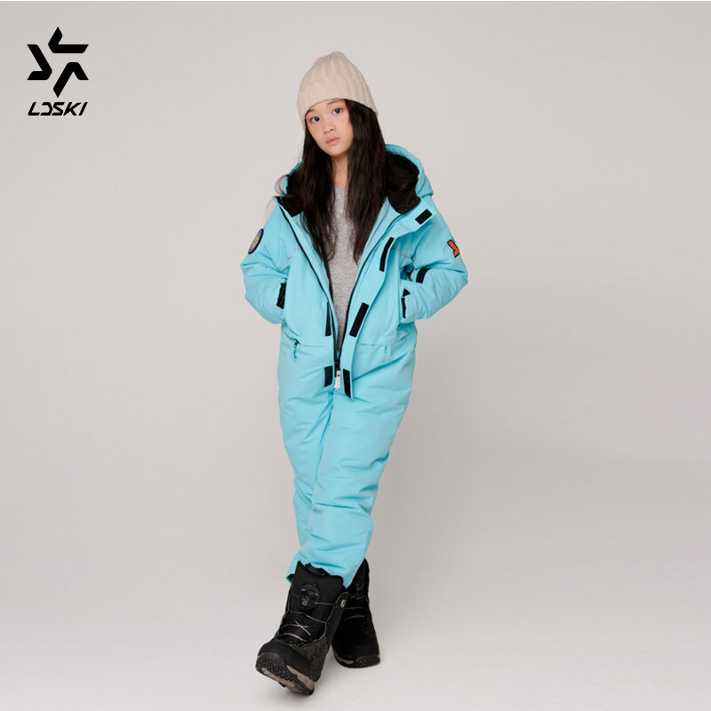 LDSKI Fato de esqui de uma peça Crianças   Impermeável quente roupas Vestuário à prova de vento Inverno Neve