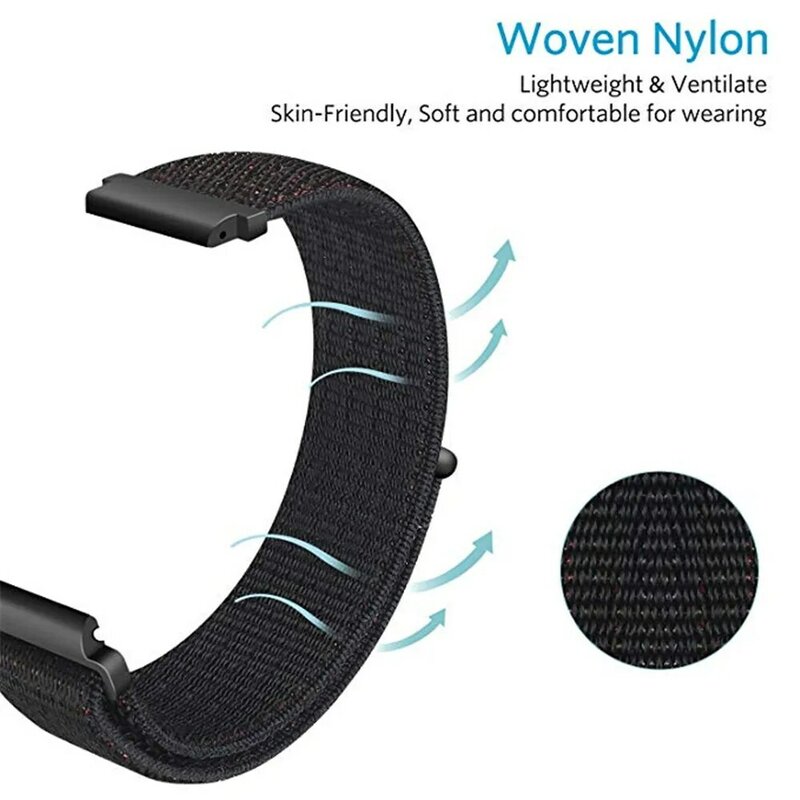 Woven Nylon Wrist Bands For Garmin Forerunner 255 Music Watch Strap For Garmin Approach S12 S42 Venu Sq 2 Bracelet Accessories