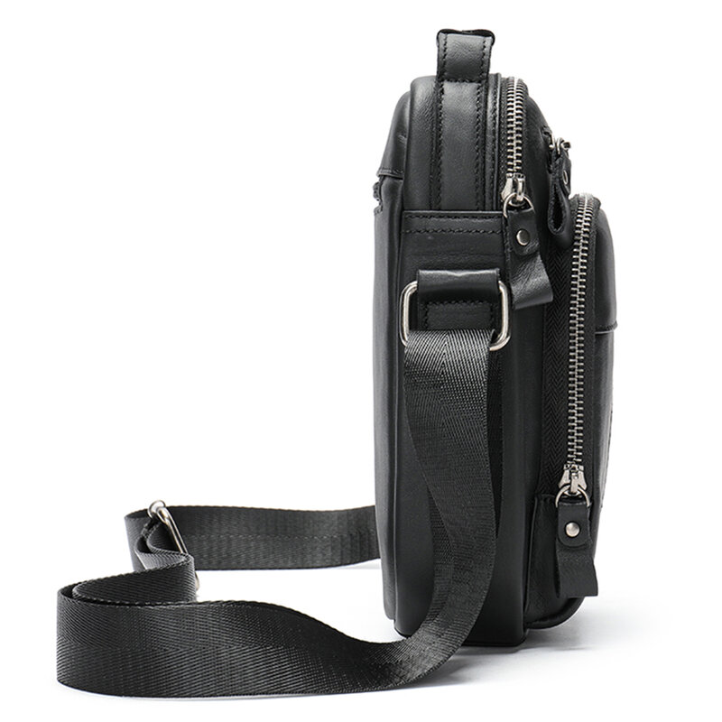 WESTAL Genuine Leather Shoulder Bag Husband Messenger Crossbody Bags For Man Business ipad Handbags Zip Party Bag for Man 6105