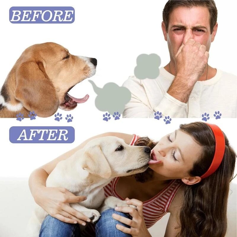 Semprotan penyegar napas anjing semprotan gigi napas segar untuk anjing kucing anjing cuci mulut mulut bilas mulut 60ml deodoran pembersih mulut hewan peliharaan