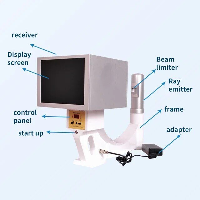 Mesin fluoroskop genggam portabel, peralatan diagnosa x ray portabel