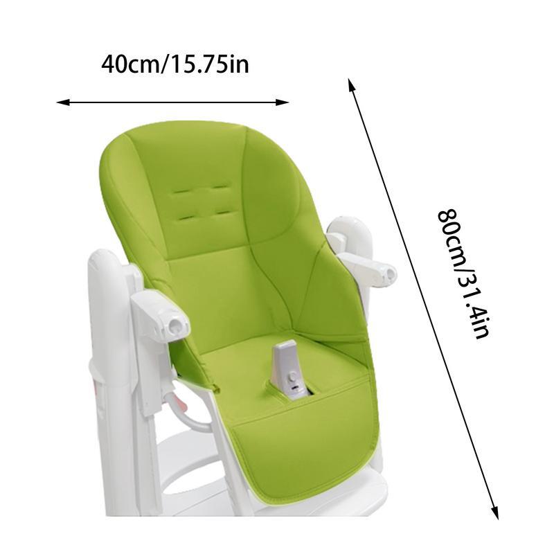 Cojín suave y cómodo para silla alta, cubierta de cuero PU y esponja para asiento de niños, suministros fáciles de instalar, novedad