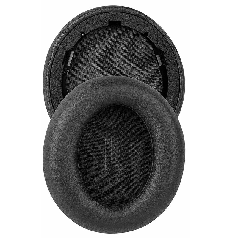 Bantalan telinga pengganti untuk Anker Soundcore Life Q30/Q35 headphone earpad kulit Protein (hitam)