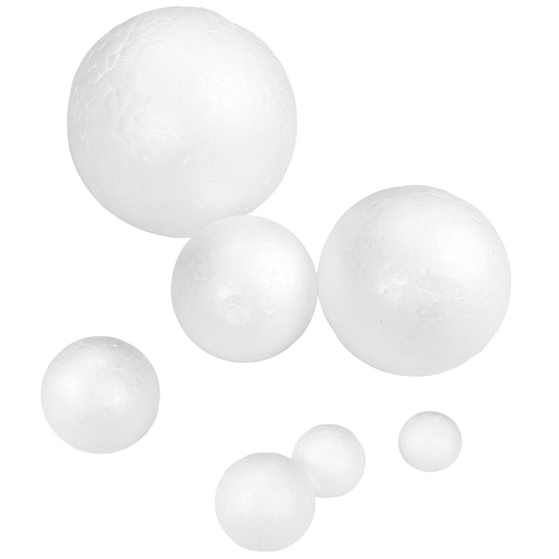 滑らかな丸いポリスチレンの泡のボール、artsと工芸品、7サイズ、1〜4インチ、130パック
