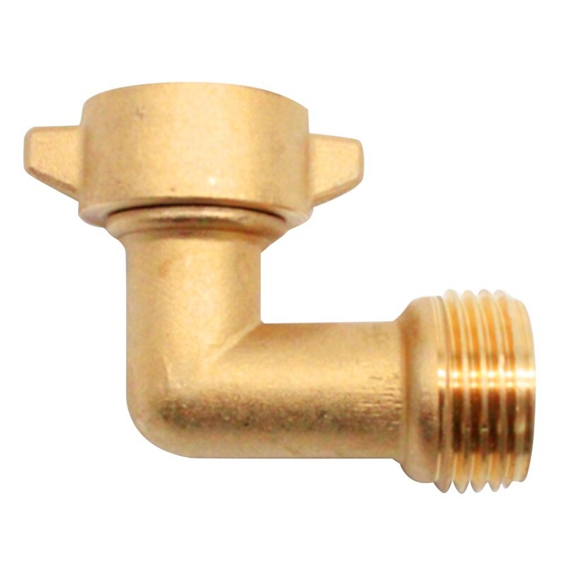 Faucet Connector Elbow 3/4 Inch Hose Brass Garden Hose Connector For RV Water Hookups&Residential Faucets