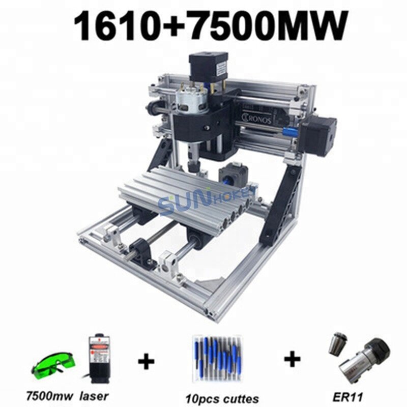 Máquina de grabado CNC1610, dispositivo actualizado directamente de fábrica, con cabezales láser de 500MW/2500MW/5500MW/7500MW, a la venta