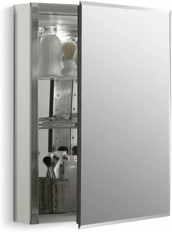 Kohner-Armário de Medicina de Porta Única com Espelho, Cabine de Parede do Banheiro, Recesso ou Superfície, 20 W x 26 "H, CB-CLC2026FS
