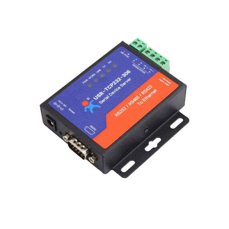 USR-TCP232-306 Industrial Serial Port RS232 RS485 RS422 To Ethernet TCP/IP Server Converter IOT Device