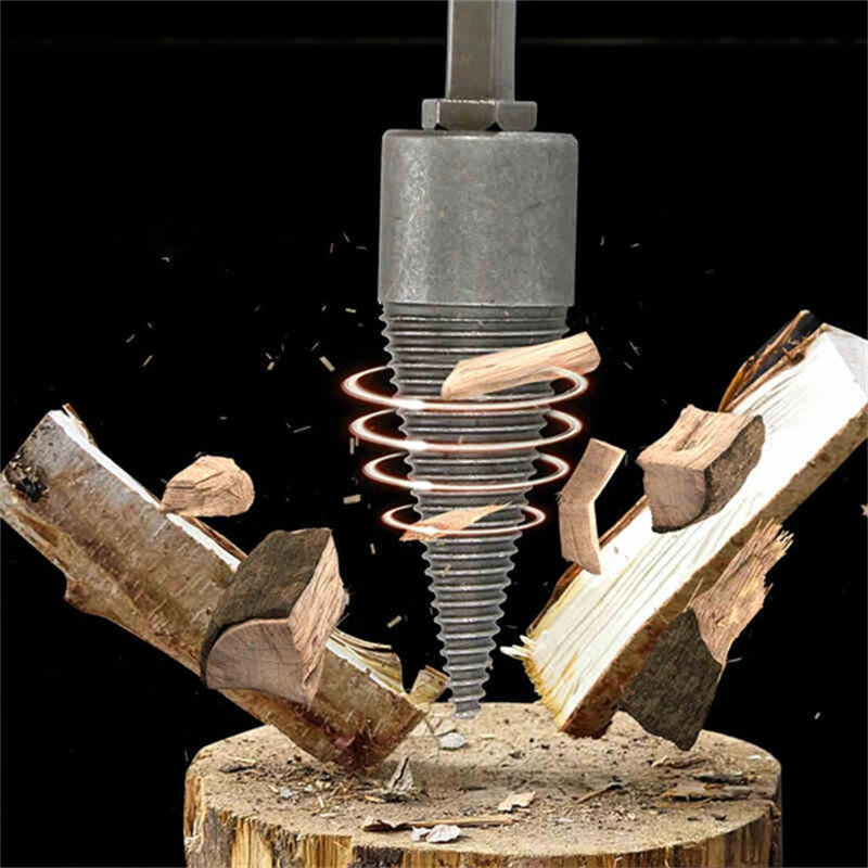 Steel Material Firewood Splitter Drill Bit Round/Hex/Triangle Shank Wood Split Cone Drill Bit Household Tool