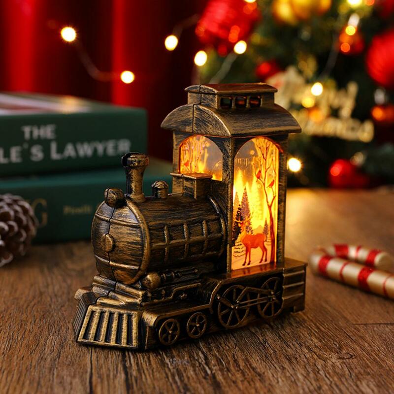 ไฟกลางคืนไฟคริสมาสต์แบบวินเทจใช้แบตเตอรี่ไฟคริสมาสต์อุ่นวันหยุดเทศกาลคริสต์มาสใช้แบตเตอรี่