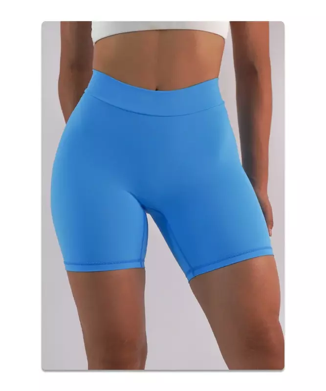 New Sexy V Back Scrunch Gym Yoga Shorts Women Fitness Elastic Push Up Sports Running Workout Clothes High Waist Peach Hip Shorts