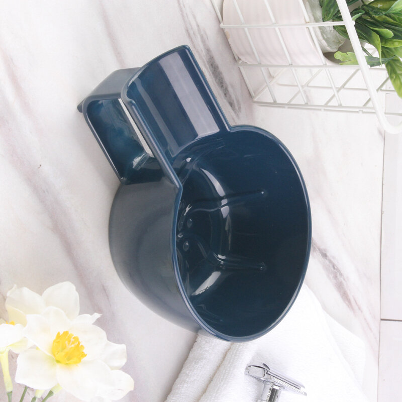 YAQI High Quality Dark Blue Color Plastic Shaving Bowl for Men Shaving Brush