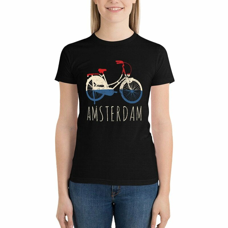 암스테르담 네덜란드 티셔츠, 여성 의류, 그래픽