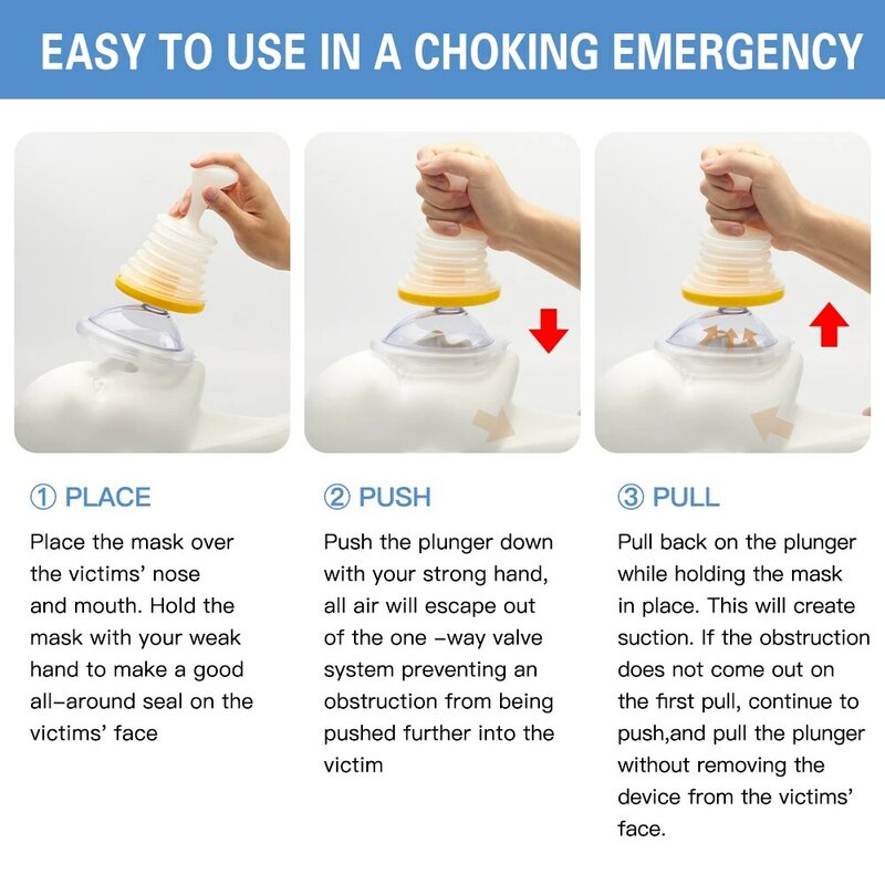 First Aid Choking Device Adults& Children Mask Choking Rescue Kits Home Simple Asphyxia Rescue anti suffocation device