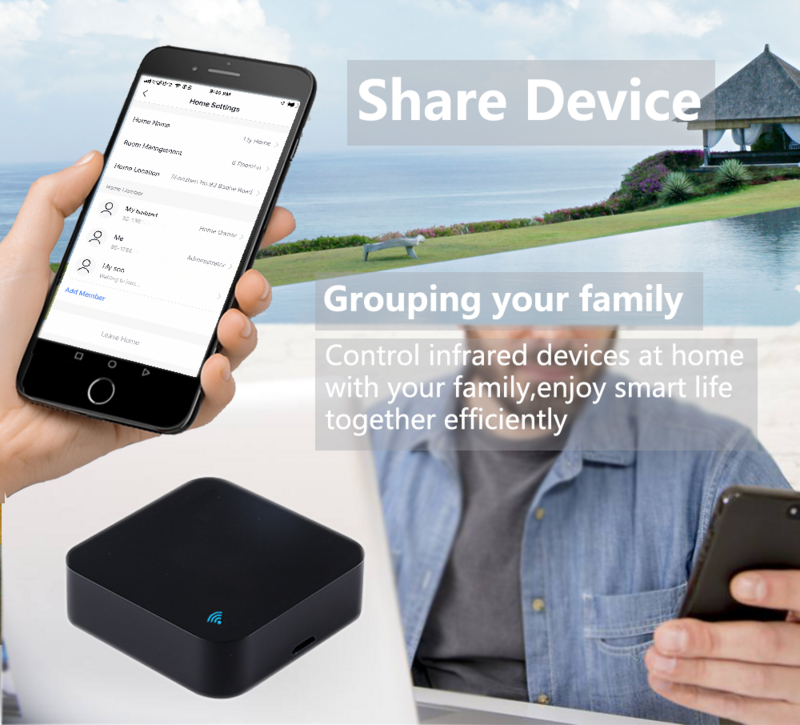 Tuya WiFi RF IR Remote Control 433MHz/315MHz untuk rumah pintar melalui SmartLife untuk AC Semua TV mendukung Alexa,Google Home