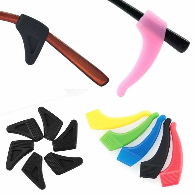 Anti-Slip Silicone Ear Hook para óculos, Anti-lost Cover, Leg Sleeve Holder, Óculos de sol Acessórios, Esportes, 1, 5 Pares