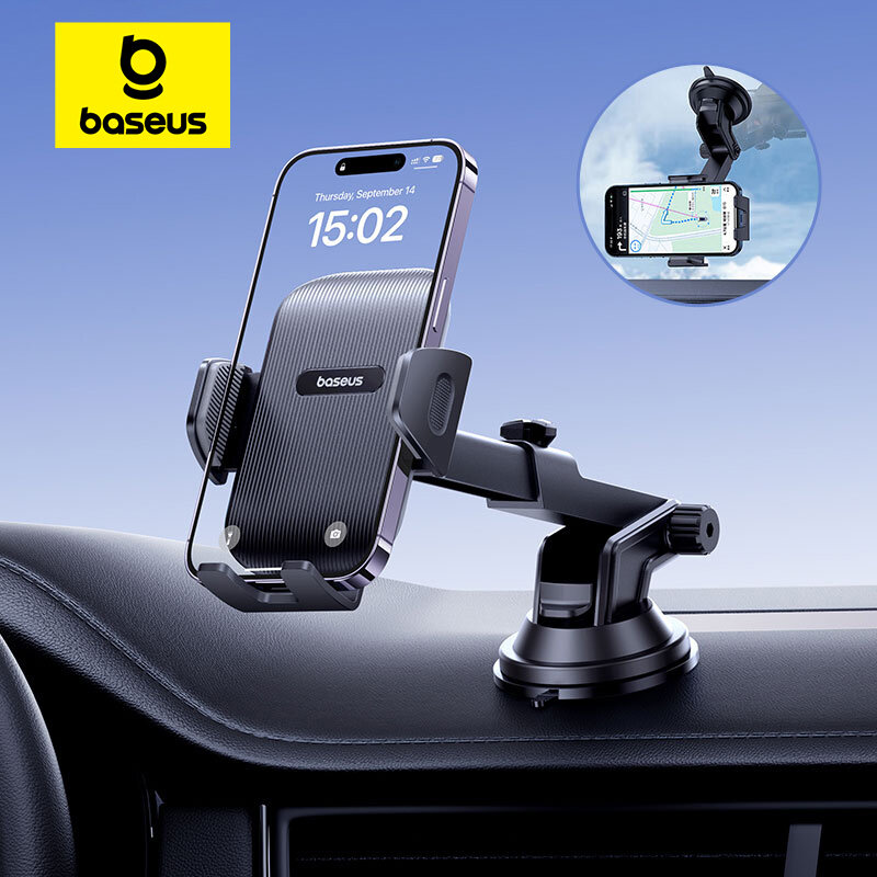 Baseus Car Phone Holder Sucker for Dashboard Windshield Vent Mobile Car Holder Clamp For iPhone Pro Max X Xiaomi Huawei Samsung