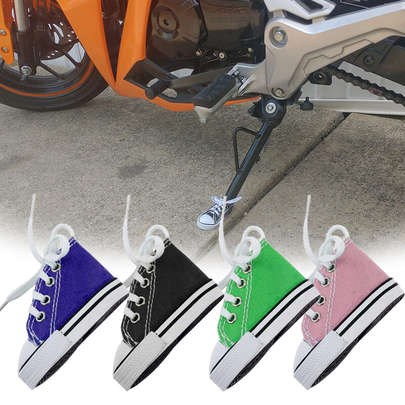 1pc Motocicleta Suporte Bonito Mini Sapatos De Lona Side Stand Bicicleta Kickstand Stand Pad Motocicleta perna cinta