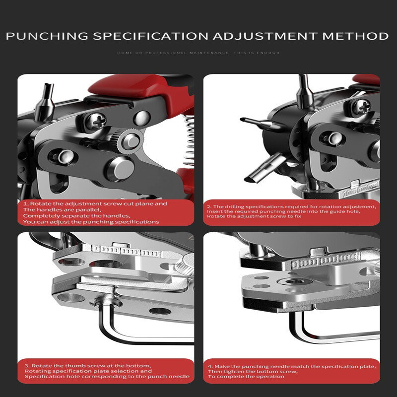 ออกแบบใหม่ตาไก่ Puncher DIY เครื่องมือสายนาฬิกาในครัวเรือน Leathercraft เข็มขัดคีมเจาะรู