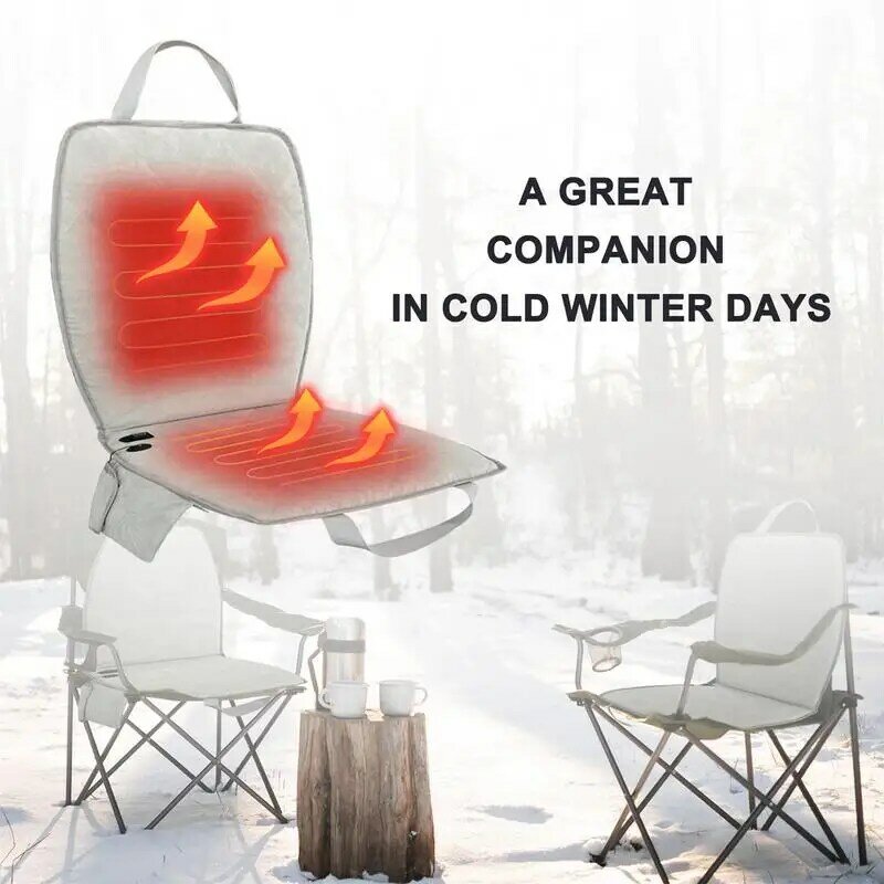 온열 의자 쿠션 접이식 전기 시트 워머, 온열 미끄럼 방지, 세탁 가능한 겨울 워머 용품, 실내 야외용