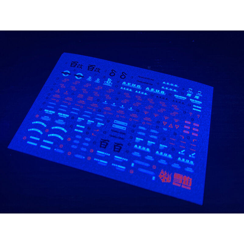 Model Decals Water Slide Decals Tool Voor 1/100 Mg Hyaku-Shiki Ver 2.0 Fluorescerende Sticker Modellen Speelgoed Accessoires