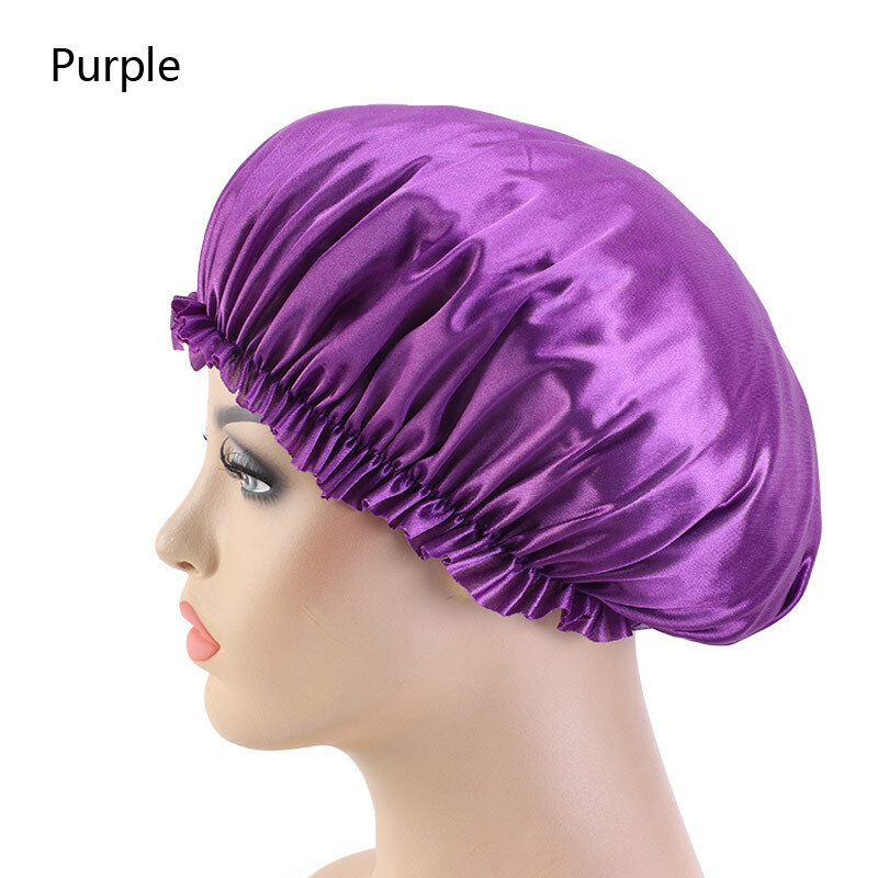 Двусторонняя атласная шапка для волос, двухслойная Регулируемая шапка для сна, ночного сна, головной убор, шляпа для завивки, весенние аксессуары для укладки волос