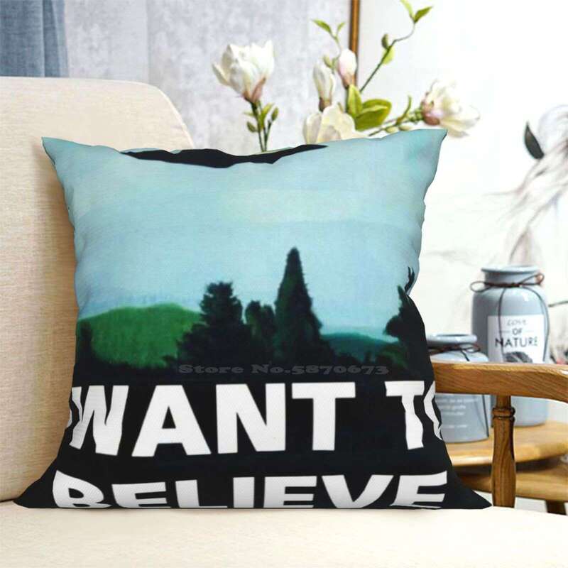 Untitled Home Sofa Car Cushion Cover Pillowcase The X Files I Want To Believe