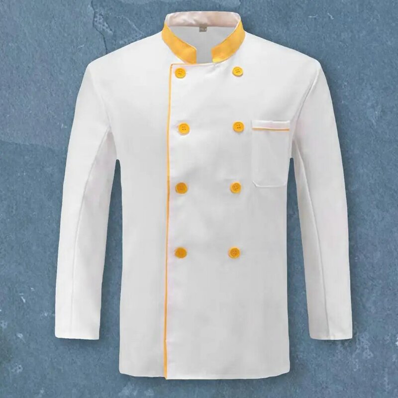 보푸라기 없는 소프트 셰프 재킷, 환상적인 유니폼, 호텔 셰프 유니폼, 롱 셔츠